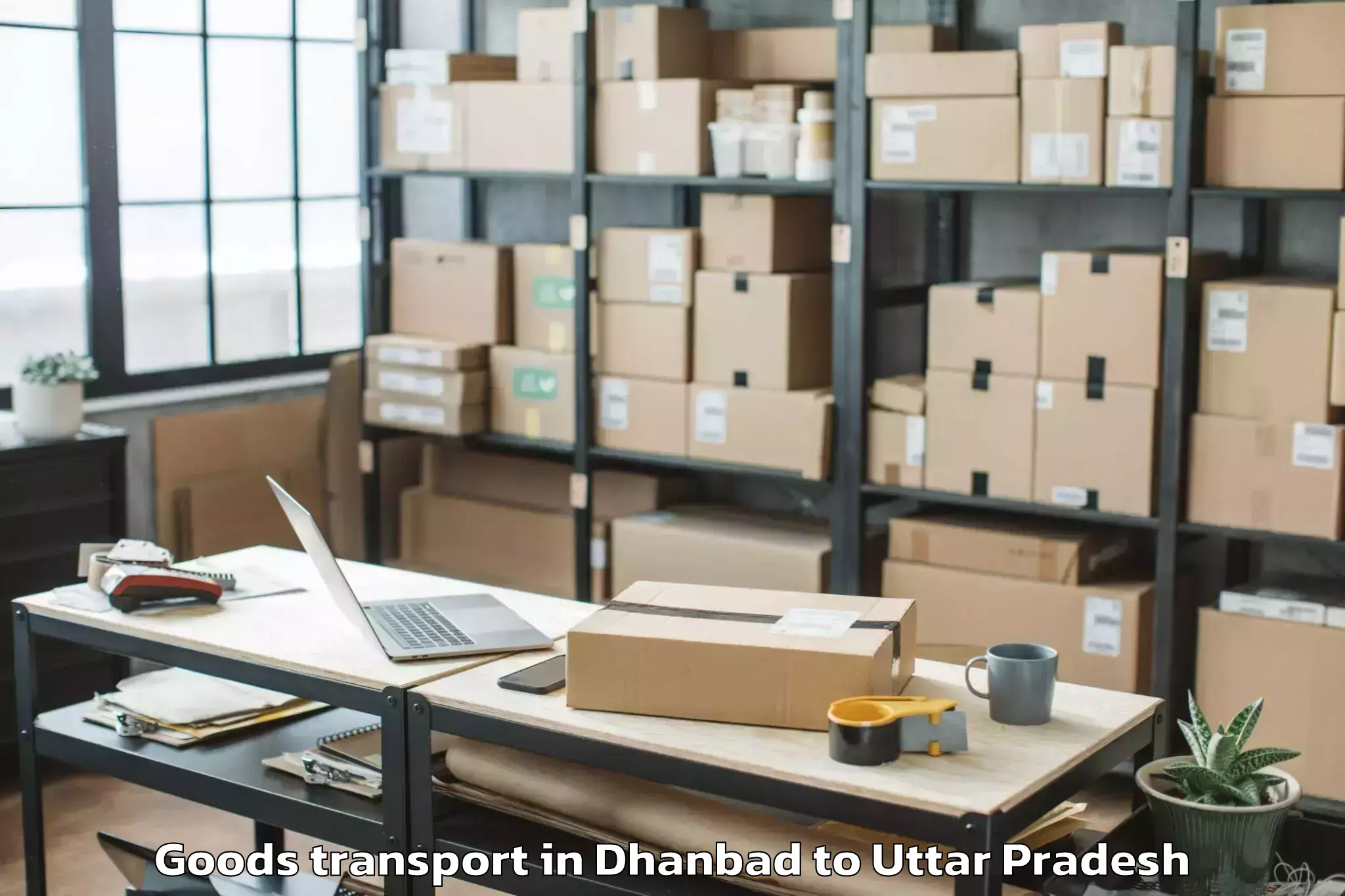 Book Your Dhanbad to Palia Kalan Goods Transport Today